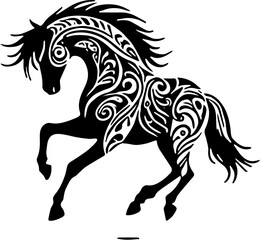 tribal horse vector illustration