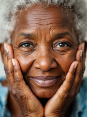 Shocked Beautiful African Woman Close-Up on White Background, Realistic Emotional Portrait

