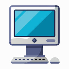 Minimal Desktop Computer Vector
