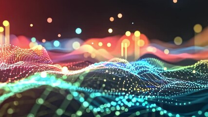 Abstract Technology Data Network Wave Background