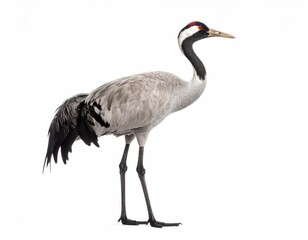 Obraz premium A beautiful crane standing tall, showcasing its elegance