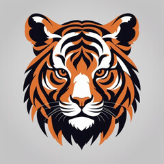tribal tiger head vector illustration