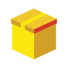 Fototapeta premium Sealed Cardboard Box Packaging, Delivery, and Shipping Solutions