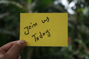 We are hiring trendy card post, Join our team recruiting message, Drop your CV sticky note message,...