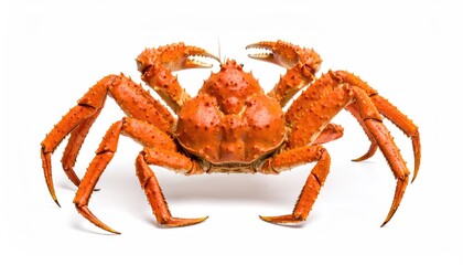 alaska giant crab on white background