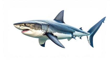 A striking photo of a majestic shark, showcasing its impressive form