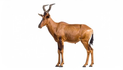 Obraz premium A stunning Red Hartebeest gracefully posing with its horns