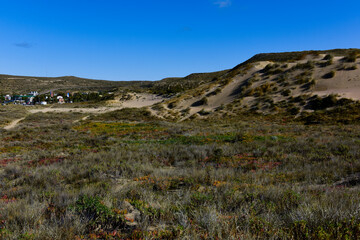 Coastal landscape in Peninsula Valdes at dusk, World Heritage Site, Patagonia Argentina