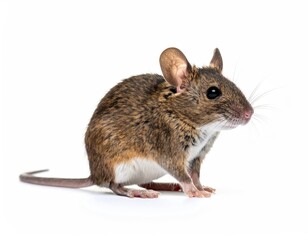 Mouse in Studio: A captivating studio shot presents a close-up of a mouse, showcasing its small form, delicate features, and curious nature.