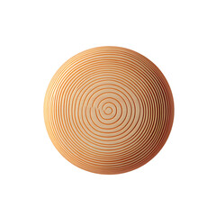 Elegant spiral sphere: A mesmerizing circular design against a stark black backdrop