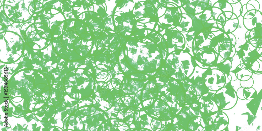 Poster abstract green watercolor circles overlapping on white background creating a textured design suitabl