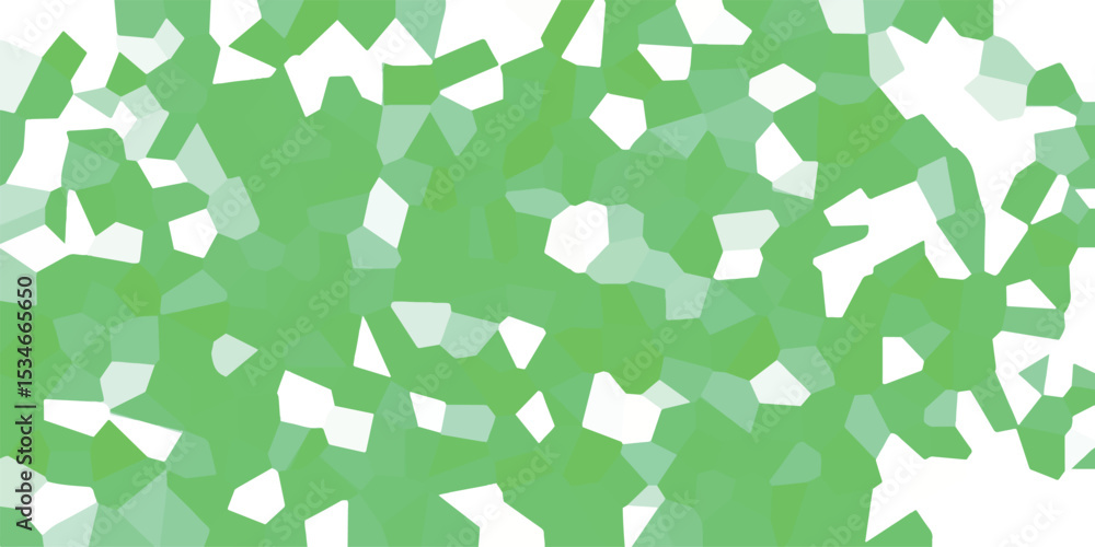 Poster abstract mosaic pattern in green and white with a geometric pixelated effect ideal for digital backg