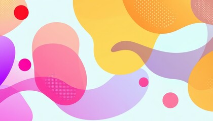 Fototapeta premium Abstract vector art background with overlapping translucent shapes
