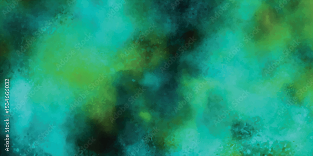 Poster artistic abstract watercolor painting in shades of teal and green creating a unique texture perfect 