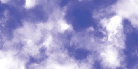 Artistic watercolor cloudscape painting with shades of purple and white evokes a dreamy celestial atmospheric ambiance for unique designs and backgrounds.