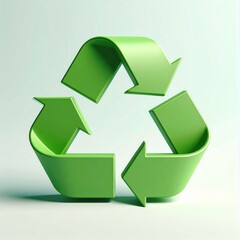 Obraz premium Green Recycling Symbol 3D Render