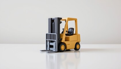 Toy forklift on a white background.