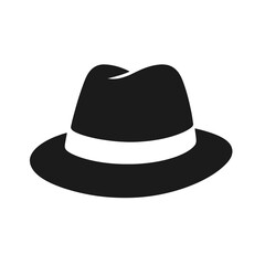 black hat on white background