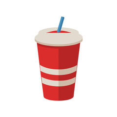 Refreshing Red Soda Cup A Classic Drink Icon Illustration