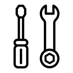 Screwdriver and Gear icon
