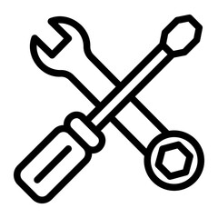 Screwdriver and Gear icon