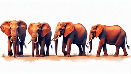 group of elephant 