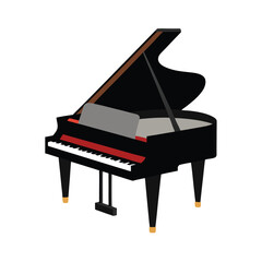 Fototapeta premium Elegant Grand Piano Musical Instrument Illustration