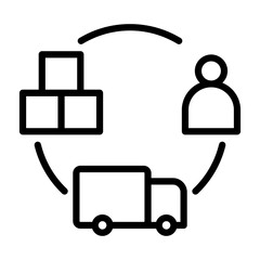 Supply Chain Flow Icon