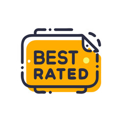 Best rated supplement icon graphic design illustration with sticker copy space