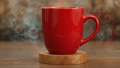  coffee mug ,wooden base