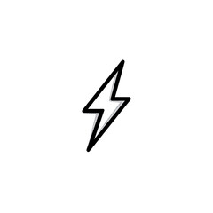 Bold Lightning Bolt Icon on Sage Green Background
