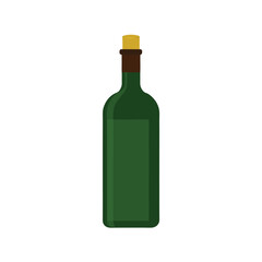 Green Wine Bottle Illustration A Simple, Elegant Design for Your Projects