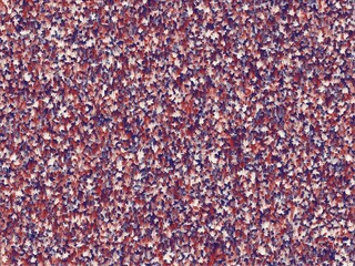 Seamless abstract texture featuring a dense, repeating pattern of stylized leaves in shades of red, purple, and white.