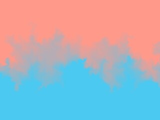 Obraz premium Abstract pastel background with a soft, blended gradient of coral and light blue, creating a dreamy and airy atmosphere.