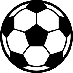 Fototapeta premium Soccer Ball Vector Illustration – Classic Black and White Sports Icon for Athletic, Game, and Design Projects
