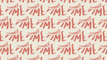 Repeating Summer Vibes Lettering Background Vector