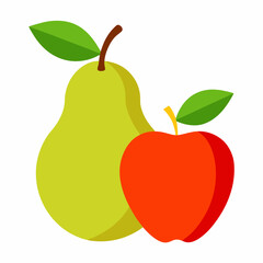 White Background Fruit Vector