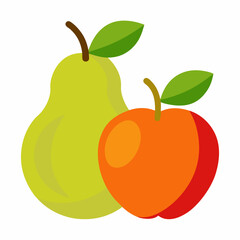 White Background Fruit Vector