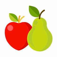 White Background Fruit Vector