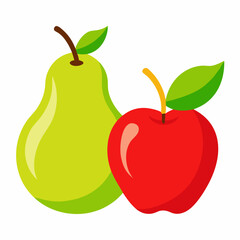 White Background Fruit Vector