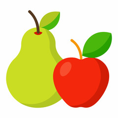 White Background Fruit Vector