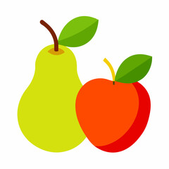 White Background Fruit Vector