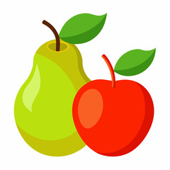 White Background Fruit Vector