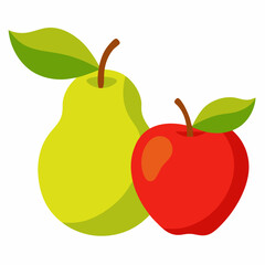 White Background Fruit Vector