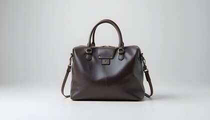 Fototapeta premium Elegant Brown Leather Handbag Classic Style and Modern Design