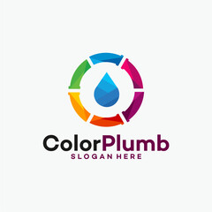 Colorful Plumbing logo designs concept vector, Plumbing Service logo template