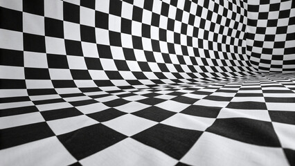 black and white checkered flag