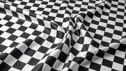 Fototapete black and white checkered flag © Trascot