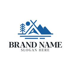 Journey Trip Logo design Concept vector art illustration