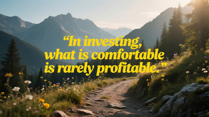 In investing, what is comfortable is rarely profitable. This quote emphasizes the importance of making wise financial decisions and not being swayed by temporary comfort